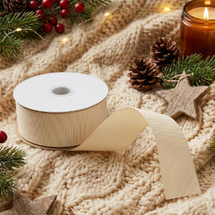 Soft Neutral Scandinavian Holiday Ribbon Grosgrain Ribbon