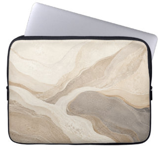 Soft Neutral Stone Luxury Laptop Sleeve