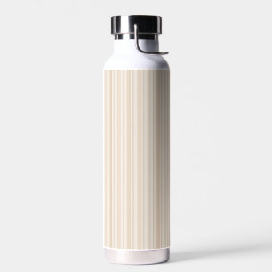 Soft Neutral Stripe Pattern Water Bottle