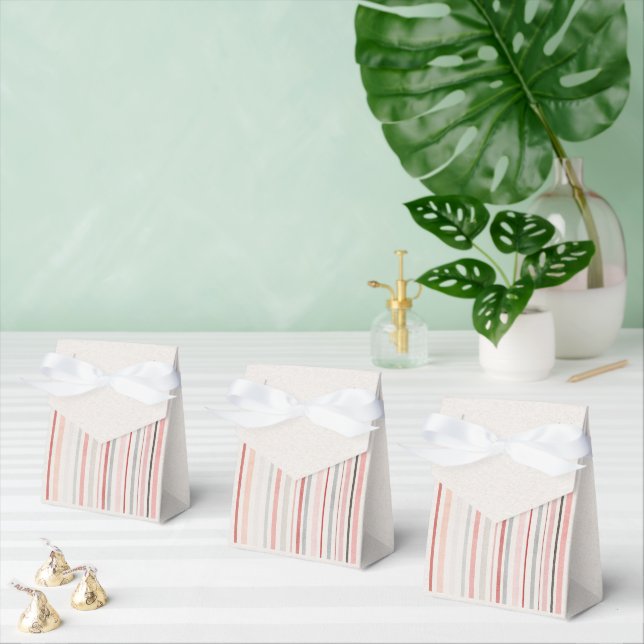 Soft Neutral Stripes Favor Box (Multiple)