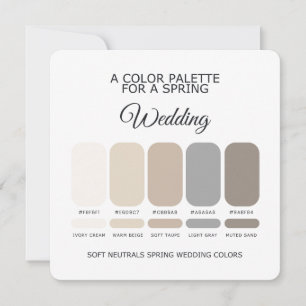 Soft Neutrals Spring Wedding Palette 2026 Card
