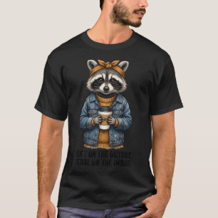 Soft On The Outside, Feral On The Inside Raccoon I T-Shirt