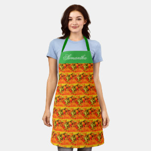 Soft Orange Fruit Aesthetic Apron