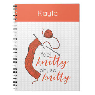 Soft Orange I Feel Knitty, Oh So Knitty Notebook