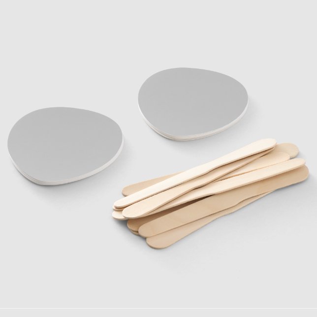 Soft Pale Grey Geometric Hand Fan (Non-assembled)