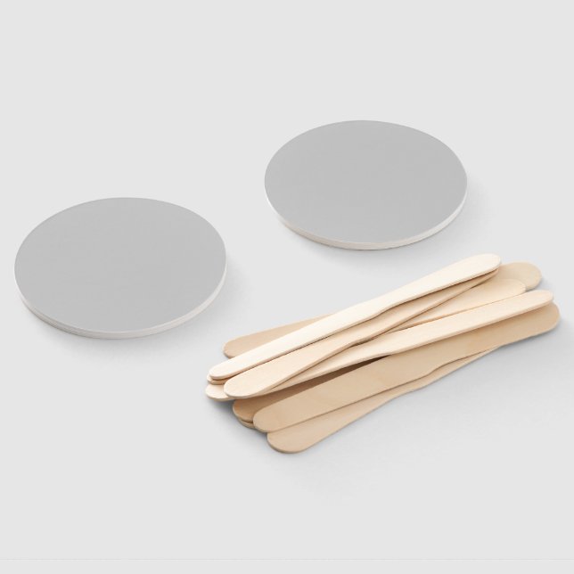 Soft Pale Grey Geometric Hand Fan (Non-assembled)