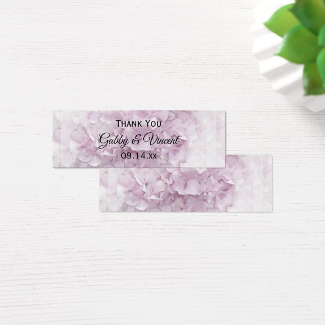 Soft Pale Pink Hydrangea Flower Wedding Favor Tags (Desk)