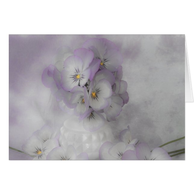 Soft Pansies Card (Front Horizontal)