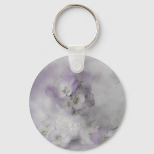 Soft Pansies Keychain