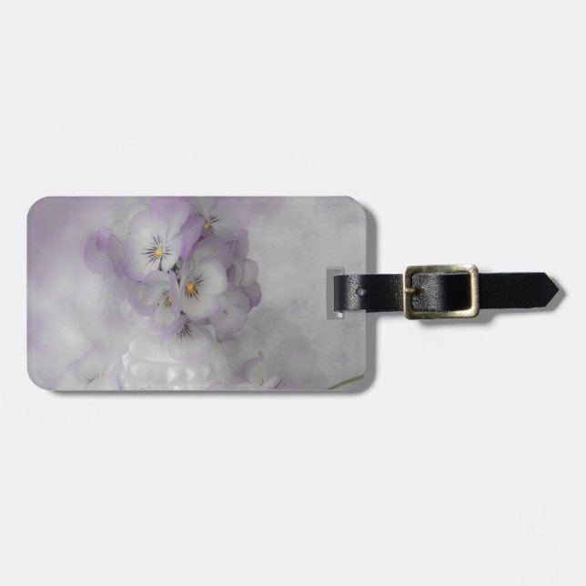 Soft Pansies Luggage Tag (Front Horizontal)