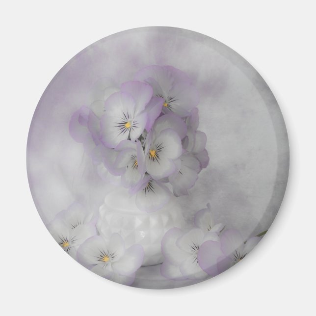 Soft Pansies Magnet (Front)