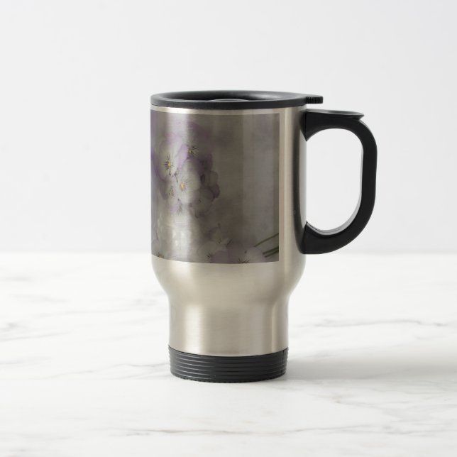 Soft Pansies Travel Mug (Right)