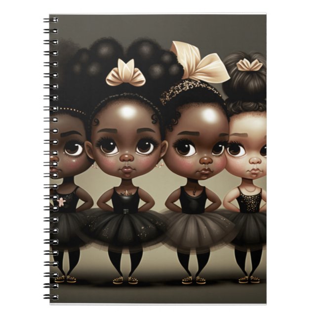Soft , paper cover, spiral notebook - Ballerina (Front)
