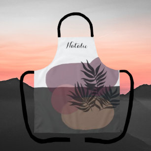 Soft Pastel Abstract Lavender Tropical Apron