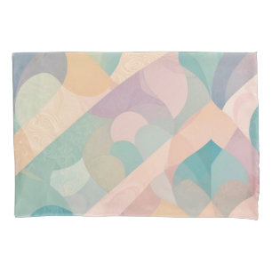 Soft Pastel Abstract Pillowcase with Organic Shape