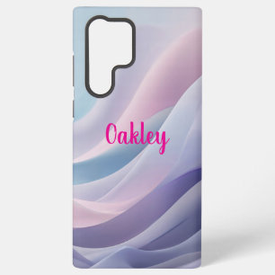 Soft Pastel Abstract Waves Dreamy Fluid Design Samsung Galaxy Case