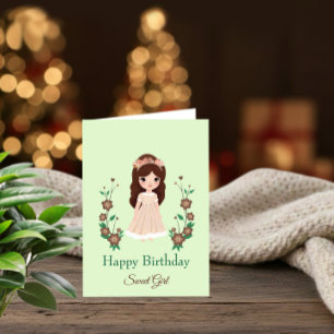Soft Pastel Birthday Card for Girl