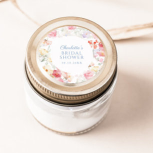 Soft Pastel Bloom Bridal Shower  Classic Round Sticker