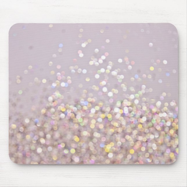 Soft Pastel Bokeh Sparkles Mouse Pad (Front)