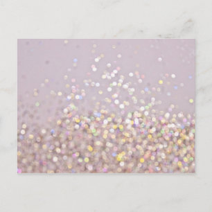 Soft Pastel Bokeh Sparkles Postcard