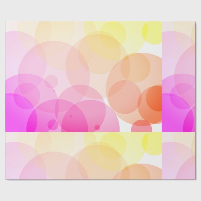 Soft Pastel Circle Abstract Background Wrapping Paper (Flat)