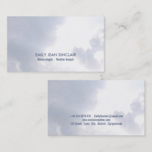 Soft Pastel Clouds, Meteorologist Business Card