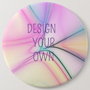 Soft Pastel Design Your Own 6 Inch Round Button