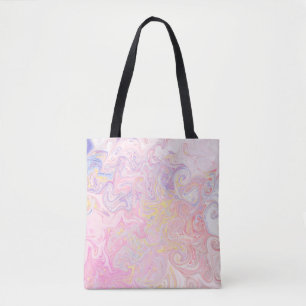 Soft Pastel Dreamy Marble Swirl Abstract Art Tote Bag