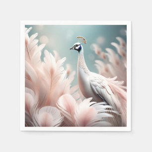 Soft Pastel Feather Elegant Napkin