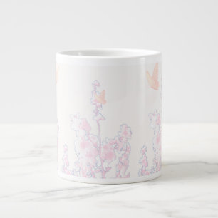 Soft Pastel Floral and Butterfly Jumbo Mug