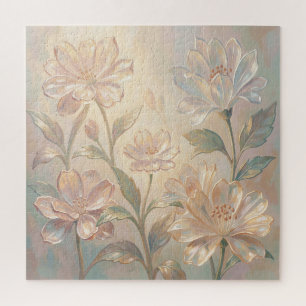 Soft Pastel Floral Bloom Painting Jigsaw Puzzle