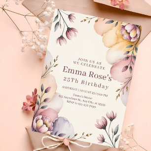 Soft Pastel Floral Celebration Invitation