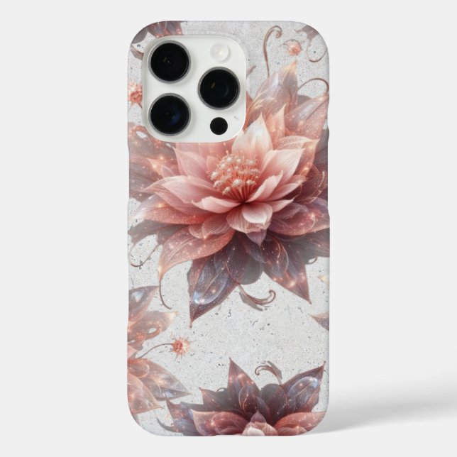Soft Pastel Floral iPhone Case Lightweight Elegant (Back)