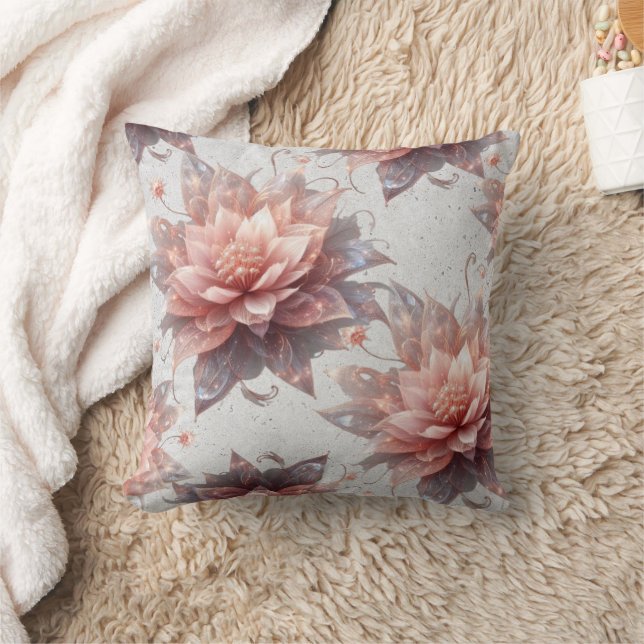 Soft Pastel Floral Pillow – Elegant Botanical Home (Blanket)