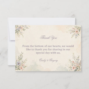 Soft Pastel Floral Thank You Card