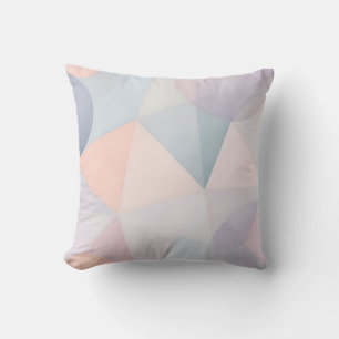 Soft Pastel Geometric Shapes Pattern Throw Pillow