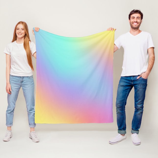 Soft Pastel Gradient Fleece Blanket (In Situ)
