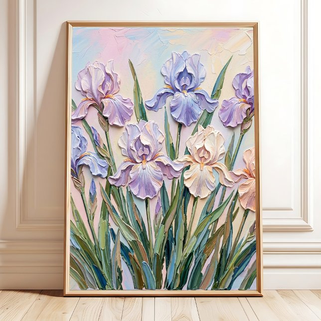 Soft Pastel Iris Minimalist Wall Art Canvas Print (Creator Uploaded)
