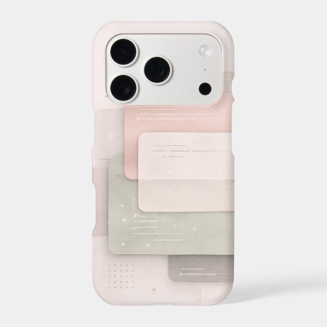 Soft pastel layers AI art Iphone 17 case  (Back)