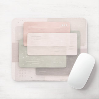 Soft pastel layers AI art  Mouse Pad