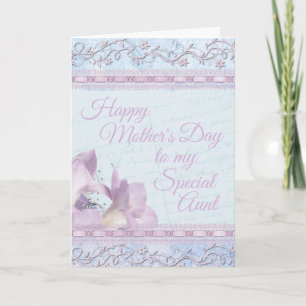 Soft Pastel Lily Aunt Mother's Day Card
