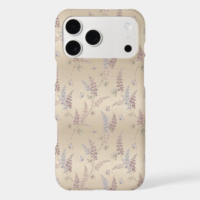 Soft Pastel Lupine & Butterfly Meadow Pattern (Back)