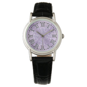 Soft Pastel Mauve Floral Pattern Montre