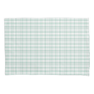 Soft Pastel Mint Plaid Standard Pillowcase