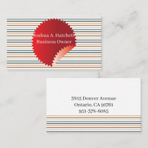 Soft Pastel Multi colour Stripe Handmade Lines Business Card