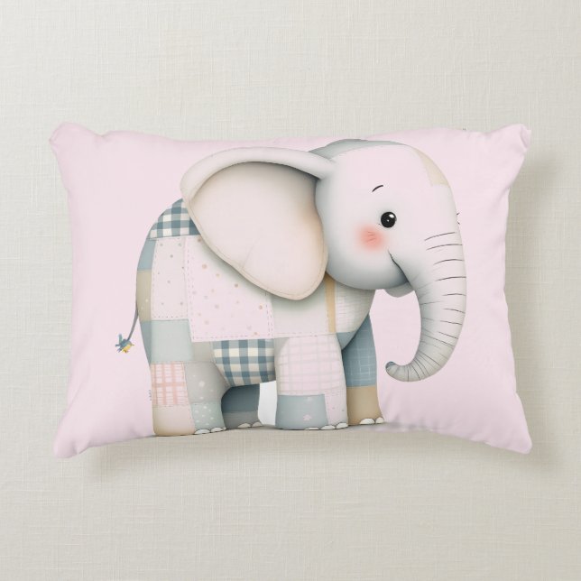Soft Pastel Nursery  Accent Pillow (Front)