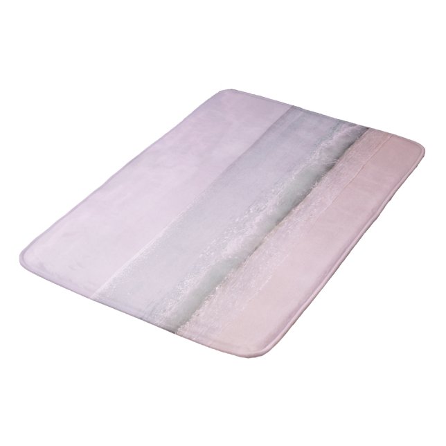 Soft Pastel Ocean Waves 5 Bath Mat (Angled)