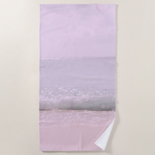Soft Pastel Ocean Waves 5 Beach Towel