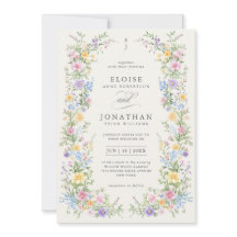 Soft Pastel Ornate Spring Floral QR Code Wedding