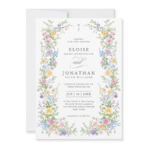 Soft Pastel Ornate Spring Floral QR Code Wedding